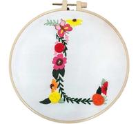 Ensemble de Broderie 26 Lettre Anglaise Broderie de Croix de Croix Ensemble de Fleurs