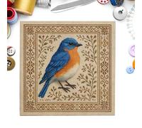 Ensemble de broderie colibri - Kit de adapté aux débutants, travaux d'aiguille colibri avec motif floral, fournitures d'artisanat complètes, guide d'apprentissage facile | Création de cadeaux