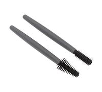 Ensemble de Brosse à Cils en Silicone Réutilisable avec des Poils élastiques Doux et une Boîte à Poussière Portable pour le Maquillage la Maison - Vert (GREY)