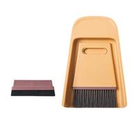 Ensemble de brosse à double tête et pelle à poussière - Pliable - Brosse fine - Construction permanente pour le nettoyage intérieur du visage - Outil de nettoyage
