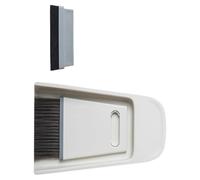 Ensemble de brosse à double tête et pelle à poussière - Pliable - Brosse fine - Construction permanente pour le nettoyage intérieur du visage - Outil de nettoyage