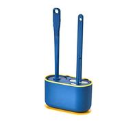 Ensemble de Brosse de Toilette et de Support, Brosse de Cuvette de Toilette avec Base ventilée, kit Multifonctionnel d'épurateur Domestique pour Les Essentiels de la Salle de Bain (Bleue)