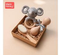 Ensemble De Brosse En Laine Crocheté, Marteau À Sable Musical, Cadeau De Naissance Pour Bébé, Accessoires De Photographie Pour Nouveau-Né, Produits Pour Bébés