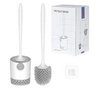 Ensemble de brosse et support pour toilettes - Brosse de nettoyage pour salle de bain et WC - Accessoires de salle de bain Outils de nettoyage pour maison, bureau, hôtel, restaurant