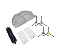 Ensemble de brosse latérale principale et chiffon de nettoyage pour aspirateur Eureka NERE10s E10S pour M9 et Obode A8 pour améliorer la capture de la poussière et le nettoyage du sol (A)