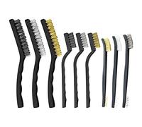 Ensemble de brosse métallique en acier inoxydable, , brosse métallique, nylon poignée en plastique,pour nettoyer les scories de soudage et la rouille ensemble de brosses métalliques à main Lot