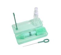 Ensemble de brosse portable pour biberon et brosse à paille pour biberon de lait avec support de drainage et boîte de rangement pour bébé