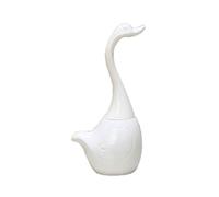 Ensemble de brosse WC en céramique en forme de figurine pour salle de bain, maison, hôtel avec support et piston
