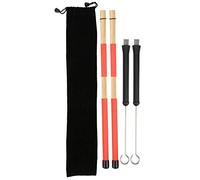 Ensemble de brosses à baguettes de batterie, brosse à tambour en fil métallique rétractable Jazz, tige à 19 faisceaux avec sac en peluche, brosse métallique en acier réglable pour