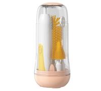 Ensemble de brosses à biberons électriques, avec bouteille en silicone/sucette/brosse à paille et tête de mélange, 2 modes, brosse de nettoyage polyvalente étanche, avec une boîte de rangement, adapté