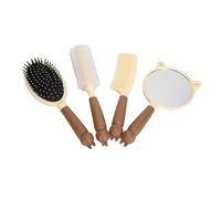 Ensemble de Brosses à Cheveux et Peignes pour Filles, 4 Pièces, Ensemble de Peignes de Dessin animé, Peigne de Massage Démêlant, Brosse à Cheveux, Ensemble de Miroirs à Main pour
