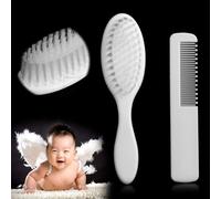 Ensemble De Brosses À Cheveux Pour Bébé, Lot De 2 Pièces, Doux Et Sûr, Peigne Pour Bébé, Toilette, Douche, Design, Tendance!