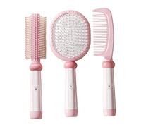 Ensemble de brosses à cheveux rondes pour cheveux longs, épais, fins, bouclés et naturels