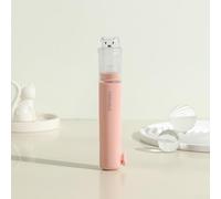 Ensemble de brosses à dents de voyage, portable, 2 en 1, étui compact avec poils souples pour le camping, kit d'hygiène pliable (rose)