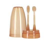 Ensemble de brosses à dents en silicone pour bébé - Brosse à dents souple - Gratte-langue - Outil de nettoyage des dents pour enfants de 0 à 18 mois