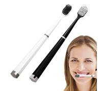 Ensemble de brosses à dents manuelles | Brosse à dents pour adulte à poils souples | Outil de nettoyage en profondeur, extracteur de mauvaise haleine avec tête large pour hommes, femmes, étudiants