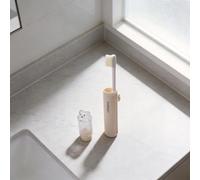 Ensemble de brosses à dents portables de 5,1 cm avec support de pâte intégré, brosse de voyage à poils souples dans un étui compact pour les voyages d'affaires et les vacances, pour mini kit dentaire