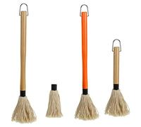 Ensemble de brosses à manche en bois pour cuisine, grill, pâtisserie, outil de cuisson, barbecue, brosses à huile de rechange pour cuisine