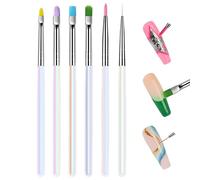 Ensemble De Brosses À Ongles -brosses À Ongles D'art,Brosse À Ongles En Gel, Petit Outil D'applicateur D'estampage Pour Le Sabot Pour Gel Polonais De Peinture Pour Les Débutants Du Salon À Domicile P