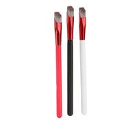 Ensemble de brosses à sourcils anti-cernes, 3 pièces, poils gris, rouge, blanc, noir, manche coudé, fin et doux