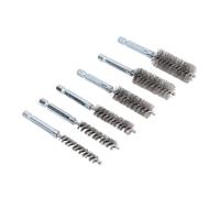 Ensemble de Brosses d'Alésage de 6 Pcs, Brosse de Nettoyage de Fil torsadé, Pinceaux à Gratter, Différentes Largeurs de 8 à 19 Mm, pour la Voiture, Le Garage, Le Bureau, la Cuisine, Le Pinceau (Fil
