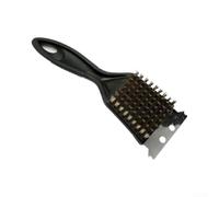 Ensemble de brosses de barbecue en acier inoxydable 2 en 1, grattoir robuste pour grilles Weber en fonte - Outils de nettoyage de barbecue résistants à la rouille 30,5 cm