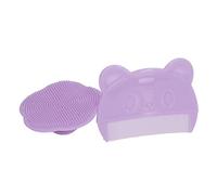 Ensemble de Brosses de Cuir Chevelu pour bébé 2PCS - Brusque Bain en Silicone Doux et Peigne Doux pour les Nouveau-nés - Outil Nettoyage du Cuir Chevelu en Toute sécurité avec Design incurvé (PURPLE)