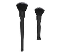 Ensemble de Brosses de Détail Automatiques Polyvalentes avec 2 Tailles Différentes, Brosses de Détail de Voiture en Fibre ABS + Nylon pour Nettoyer la Console Centrale, Les Bouches (Black)