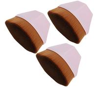 Ensemble de Brosses de Fondation de 3PCS avec un Applicateur de Fond de Teint à Fard à Joues Plat et à un Fond de Teint Liquide, des Pinceaux de Maquillage Rose pour une Application Cosmétique sans