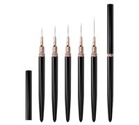 Ensemble De Brosses De Manucure Artistique 5 Pièces Slimly Tip Painting Brush Pour Les Ongles Professionnels Pochoir Et Détails Créatifs
