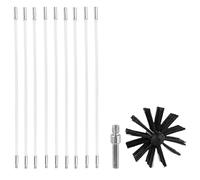 Ensemble De Brosses De Nettoyage De Cheminée 100/150 Mm, Manche Long Extensible, Tige Flexible, Nettoyeur De Conduit Avec Tiges For Outils De Toit(10cm)