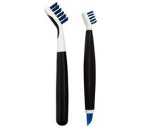 OXO Good Grips Ensemble de brossesà Dents en Acier Inoxydable Orange/Blanc/Noir A