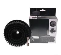 Ensemble de brosses de nettoyage pour disque de 15,2 cm pour tête de perceuse de voiture M14, suceur plat électrique à poils pour nettoyage et atelier professionnel (noir)