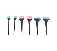 Ensemble de Brosses de Teinture pour Cheveux en Silicone, 6 Pièces, Teinture Rapide pour Salon de Coiffure à Domicile, Traitements Capillaires, Bleu, Rose, Vert, 2,1 Pouces, 1,7 Pouces, 0,8