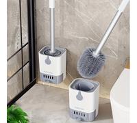 Ensemble de brosses de toilette avec support, brosse de toilette murale à Long manche, brosse de toilette Flexible, outils de nettoyage de brosse de salle de bain green