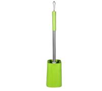 Ensemble de brosses de toilette avec support vert pour salle de bain - Brosse de nettoyage pour la maison - Manche en forme de L - Nettoyage des toilettes pour une hygiène efficace