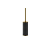 Ensemble de brosses de toilette sur pied Gessi Inciso, récipient noir mat, 58544727, Couleur: Laiton brossé PVD