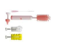 Ensemble de brosses électriques pour biberon offrant une rotation complète et deux modes de nettoyage pour un nettoyage en profondeur des bouteilles, tasses et pailles en silicone de qualité
