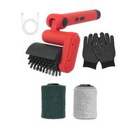 Ensemble de brosses électriques pour grille et gril, brosse à récurer rechargeable avec portée pliable, brosse métallique et têtes de rouleau pour les espaces de cuisinière et ustensiles de cuisine en