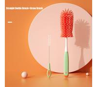 Ensemble De Brosses En Silicone Pour Bouteille Et Livres,Accessoires Pour Bébé,Longue Poignée,Gobelet En Verre,Récureur De Paille,Nettoyant De Sucette,Résistant À 360 - Type 2pcs Green #A