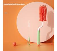 Ensemble De Brosses En Silicone Pour Bouteille Et Livres,Accessoires Pour Bébé,Longue Poignée,Gobelet En Verre,Récureur De Paille,Nettoyant De Sucette,Résistant À 360 - Type 2pcs Green #B