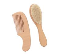 Ensemble De Brosses Et Peignes Pour Cheveux Bébé Cheveux Nouveau-né Avec Poils Chèvre Naturels Et Berceaux En Bois Ensemble Brosses À Peignes Avec Poils Chèvre Doux