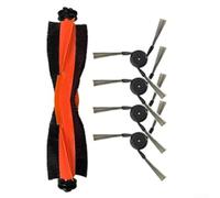 Ensemble de brosses haute performance compatibles avec Xiaomi pour Mijia M40 D110cn Robot aspirateur pour un nettoyage efficace du sol avec design en forme de V et nylon durable en caoutchouc facile à