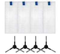 Ensemble de brosses latérales de rechange pour Tefal RR90 RR9065 RR9067 RR9075 RR9077 Series 130 AI, kit de brosses latérales avec filtre, plastique (A)