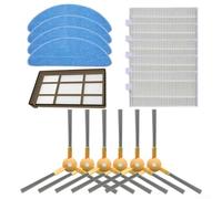 Ensemble de brosses latérales et filtres de rechange pour aspirateur robot X6 X8 ABIR conçus pour un retrait efficace de la poussière et une utilisation longue durée