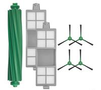Ensemble de brosses latérales pour aspirateur Roomba 205 pour aspirateur DustCompactor Robot Nettoyage efficace Nylon Plastique Piège à poussière Poils d'animaux 1 brosse principale 2 filtres 4