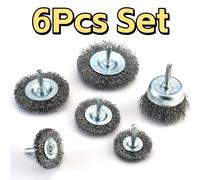 Ensemble de brosses métalliques pour perceuse Dremel, outil de polissage revêtu de laiton, 6 pièces 6pcs
