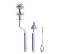 Ensemble de brosses pour biberons et pailles, ensemble de brosses pour biberons en silicone | Kit d'épurateur de biberons en paille | Brosse de nettoyage de biberons en Silicone, pour différentes tail