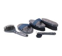 Ensemble de brosses pour cheval Harry's Horse Bleu TU