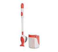 Ensemble de brosses WC à ventouse - Brosse WC avec fonction d'ajout de liquide - Support mural peu encombrant pour salle de bain, camping-car et bateau - Kit de nettoyage hygiénique pour cuvette de